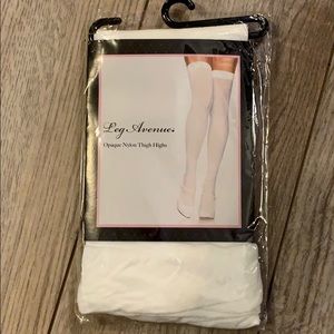 NWT - Leg Avenue opaque nylon thigh highs